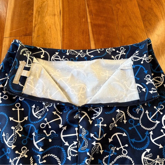 Banana Republic skirt with anchors boating theme blue size 4 - Picture 7 of 9